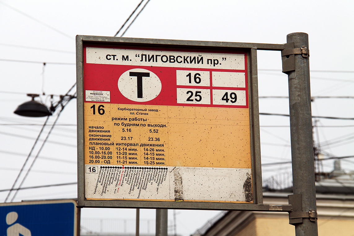 Sankt Peterburgas — Stop signs (tram)