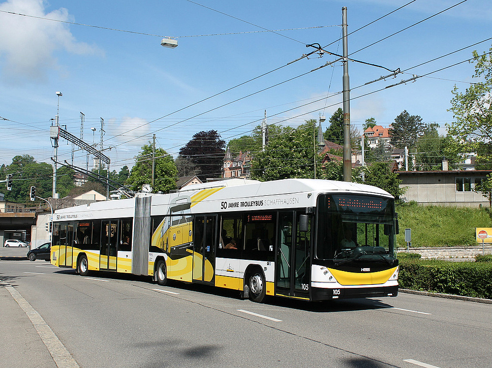 Schaffhausen, Hess SwissTrolley 3 (BGT-N2C) Nr 105