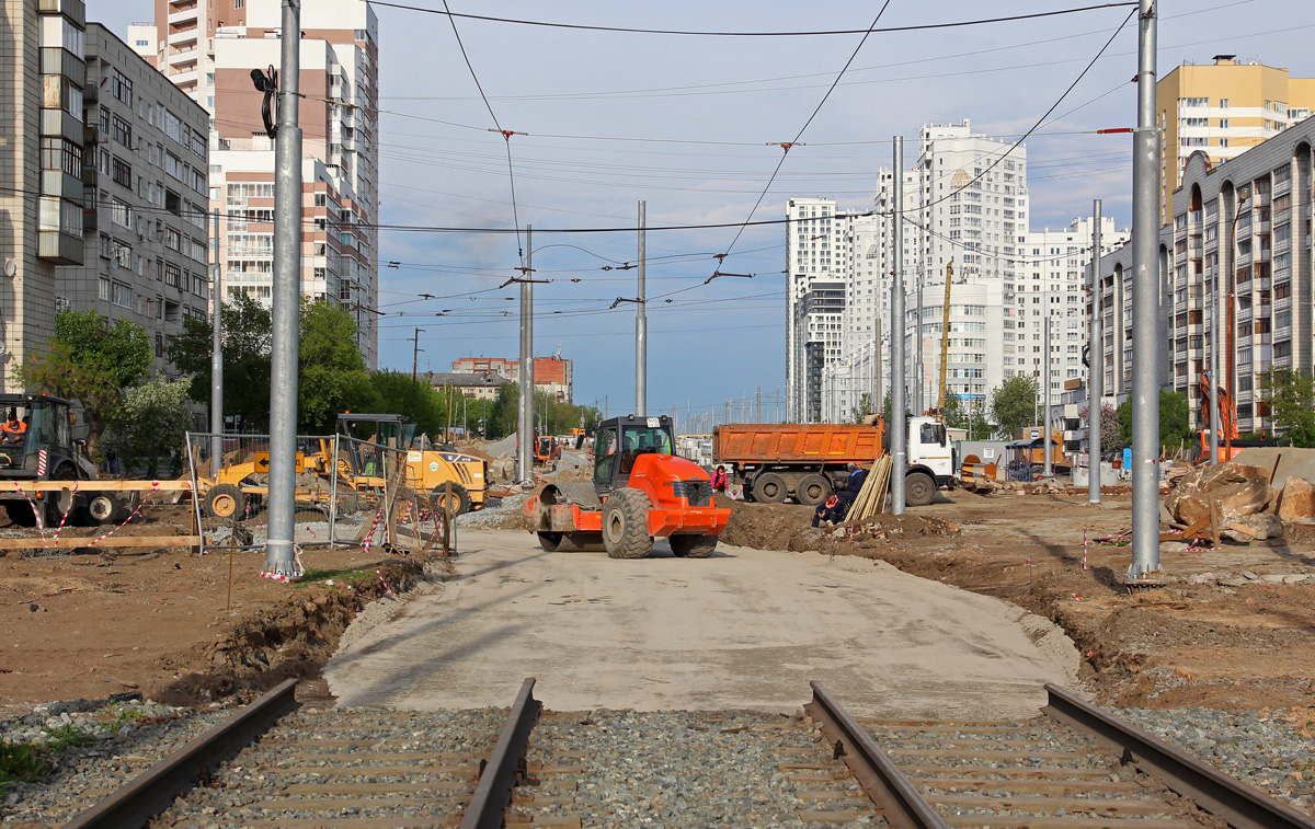 叶卡捷琳堡 — The construction of a tram line along street Tatishcheva
