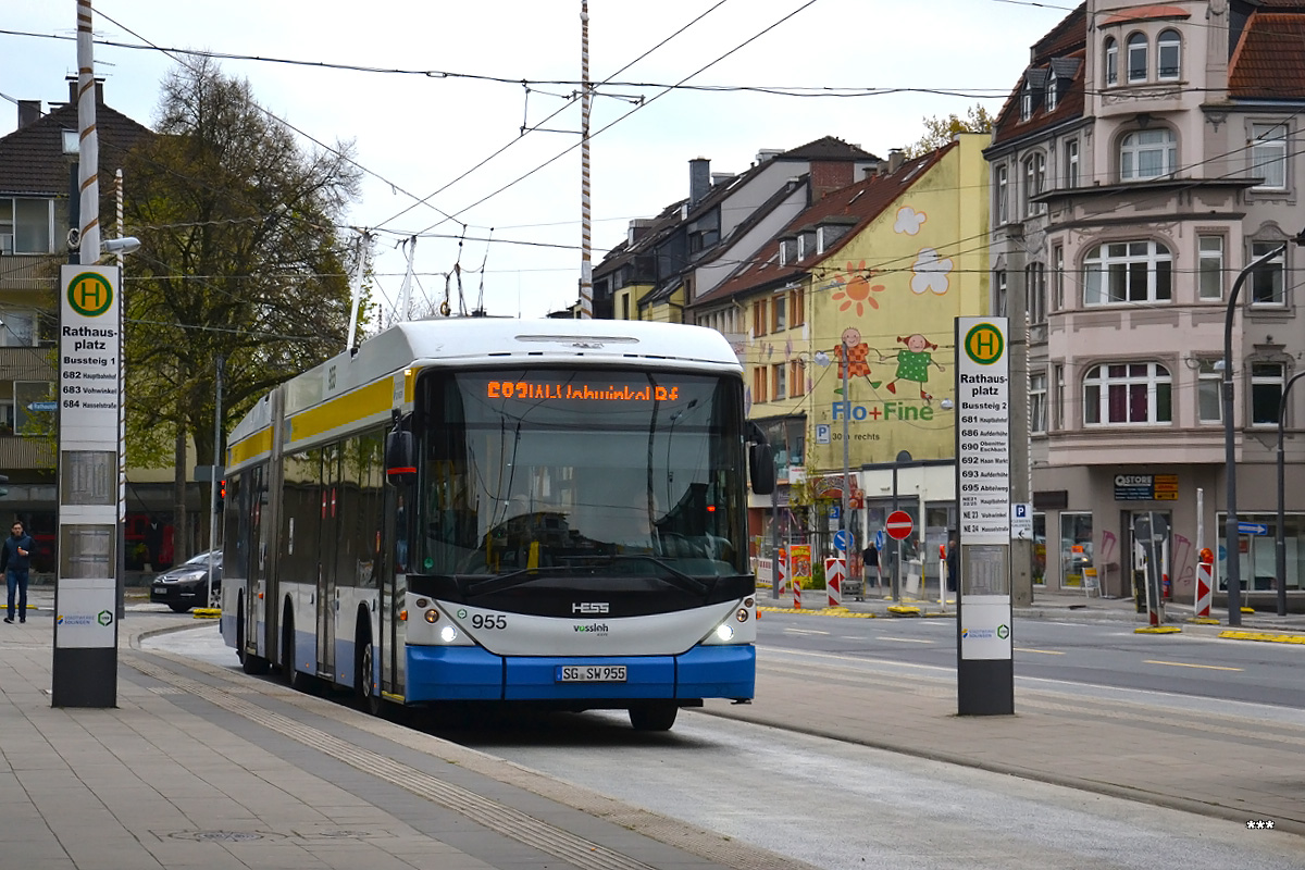 Solingen, Hess SwissTrolley 3 (BGT-N2C) № 955