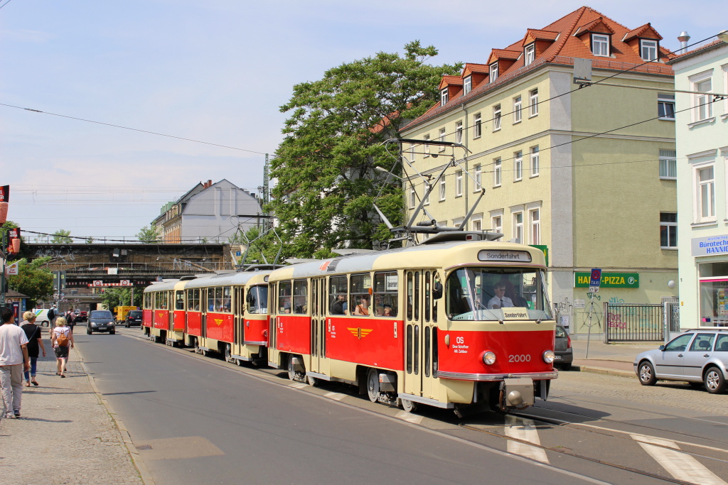 Dresden, Tatra T4D # 2000 (201 314); Dresden — 25 years of tram museum — 50 years of Tatra (03.06.2017)
