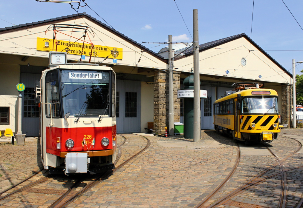 Дрезден, Tatra T6A2 № 226 001 (201 316); Дрезден — 25 лет Трамвайного музея — 50 лет Татры (03.06.2017)