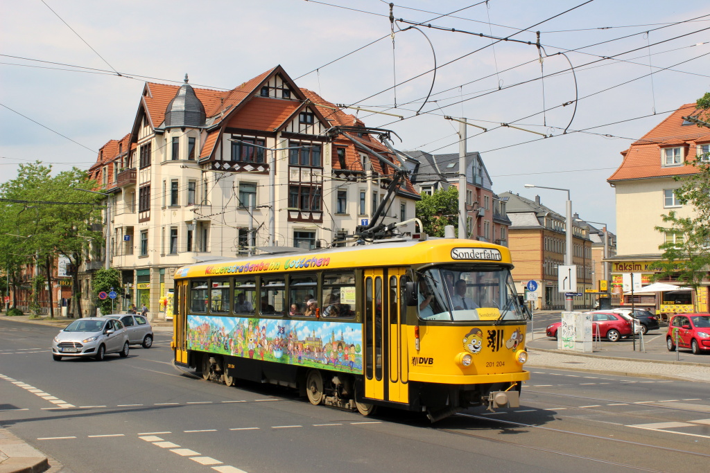 Дрезден, Tatra T4D-MI № 201 204; Дрезден — 25 лет Трамвайного музея — 50 лет Татры (03.06.2017)