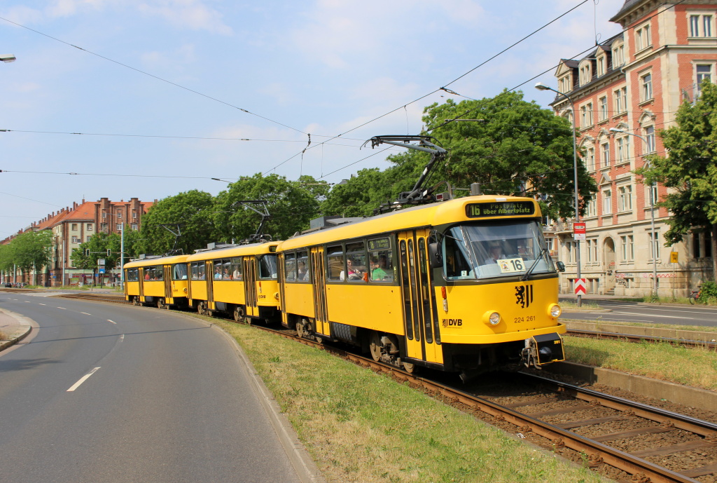 Дрезден, Tatra T4D-MT № 224 261; Дрезден — 25 лет Трамвайного музея — 50 лет Татры (03.06.2017)