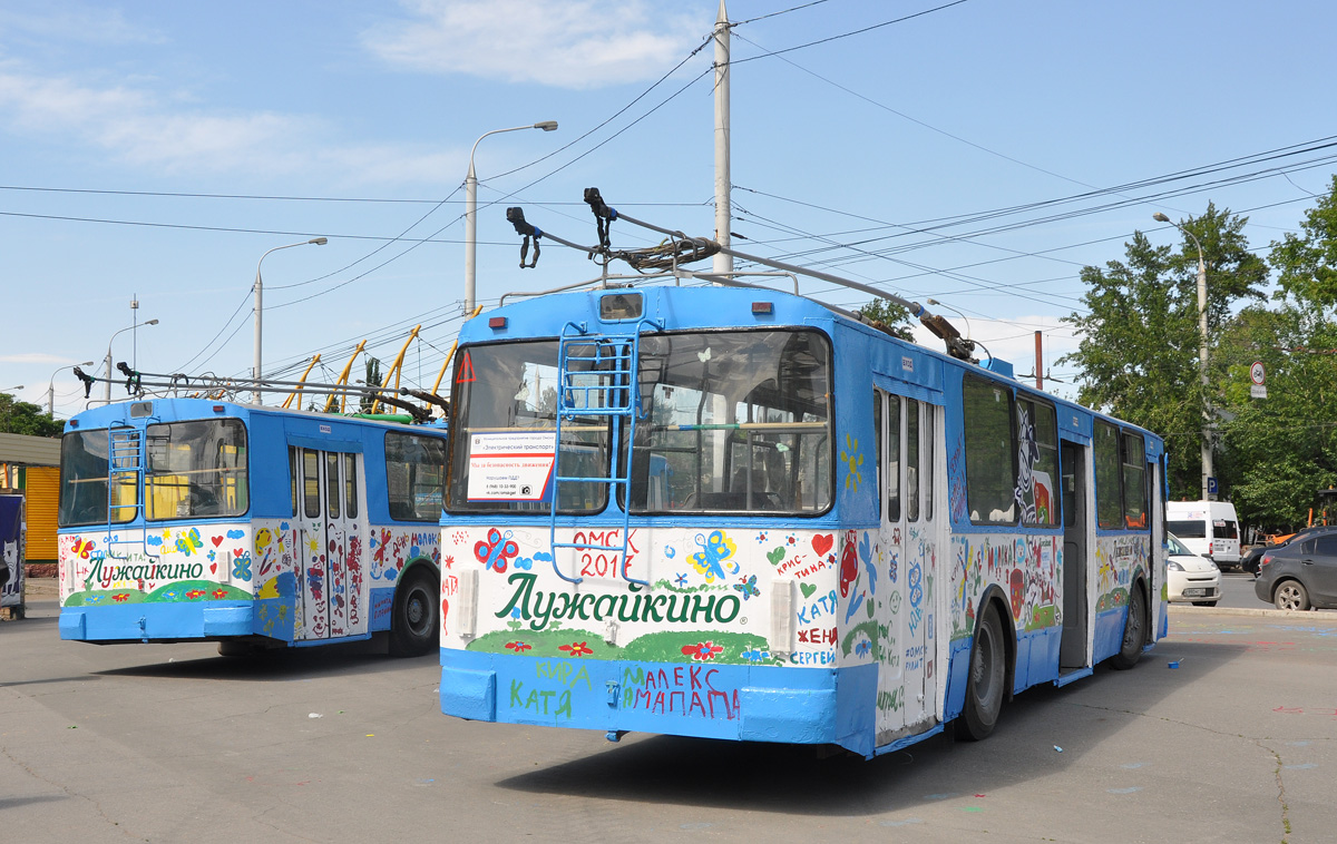 Omsk, ZiU-682G [G00] Nr. 127; Omsk — 06.2014, 2015, 2017, 2018, 2019, 2023 — The campaign "Paint a trolleybus"