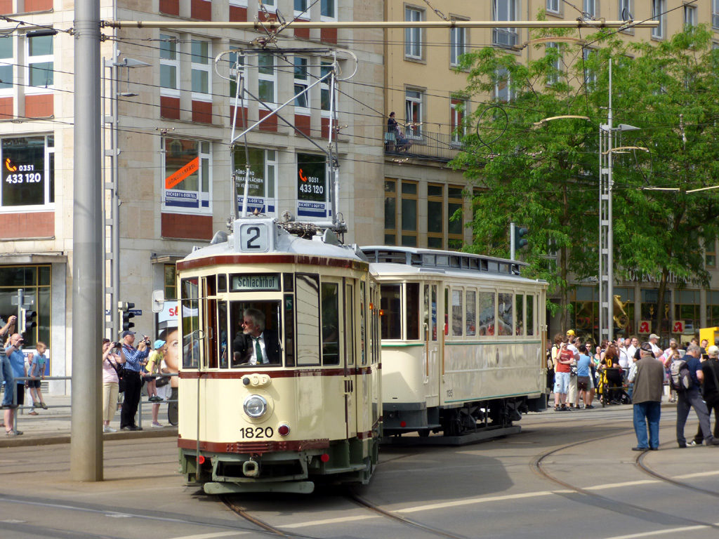 Drezno, Busch Kleiner Hecht Nr 1820 (201 304); Drezno — 25 years of tram museum — 50 years of Tatra (03.06.2017)