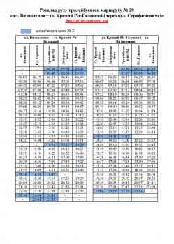 Расписание троллейбусов 14 маршрут