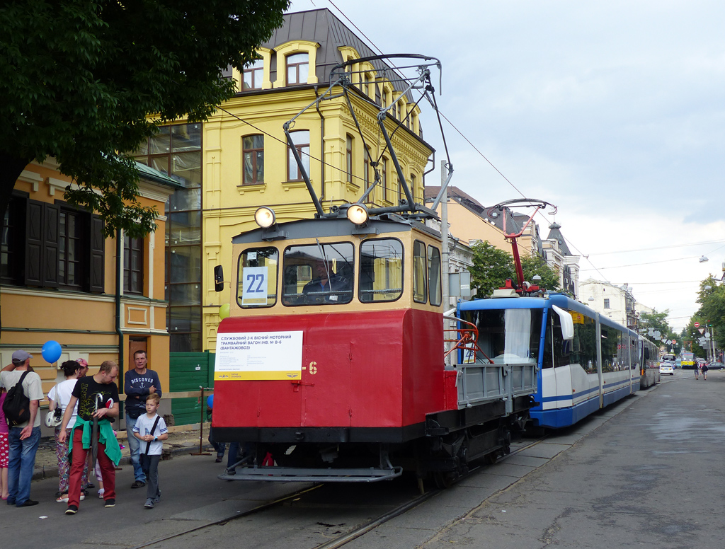 Kiova, 2-axle cargo car (KPET) # В-6; Kiova — Tram parade 17.06.2017