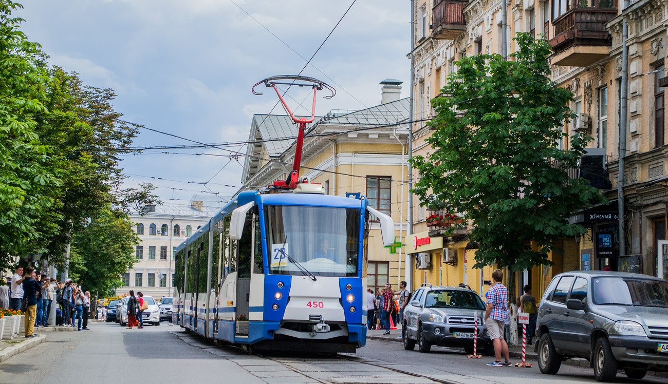 Kiova, 71-154M-K # 450; Kiova — Tram parade 17.06.2017