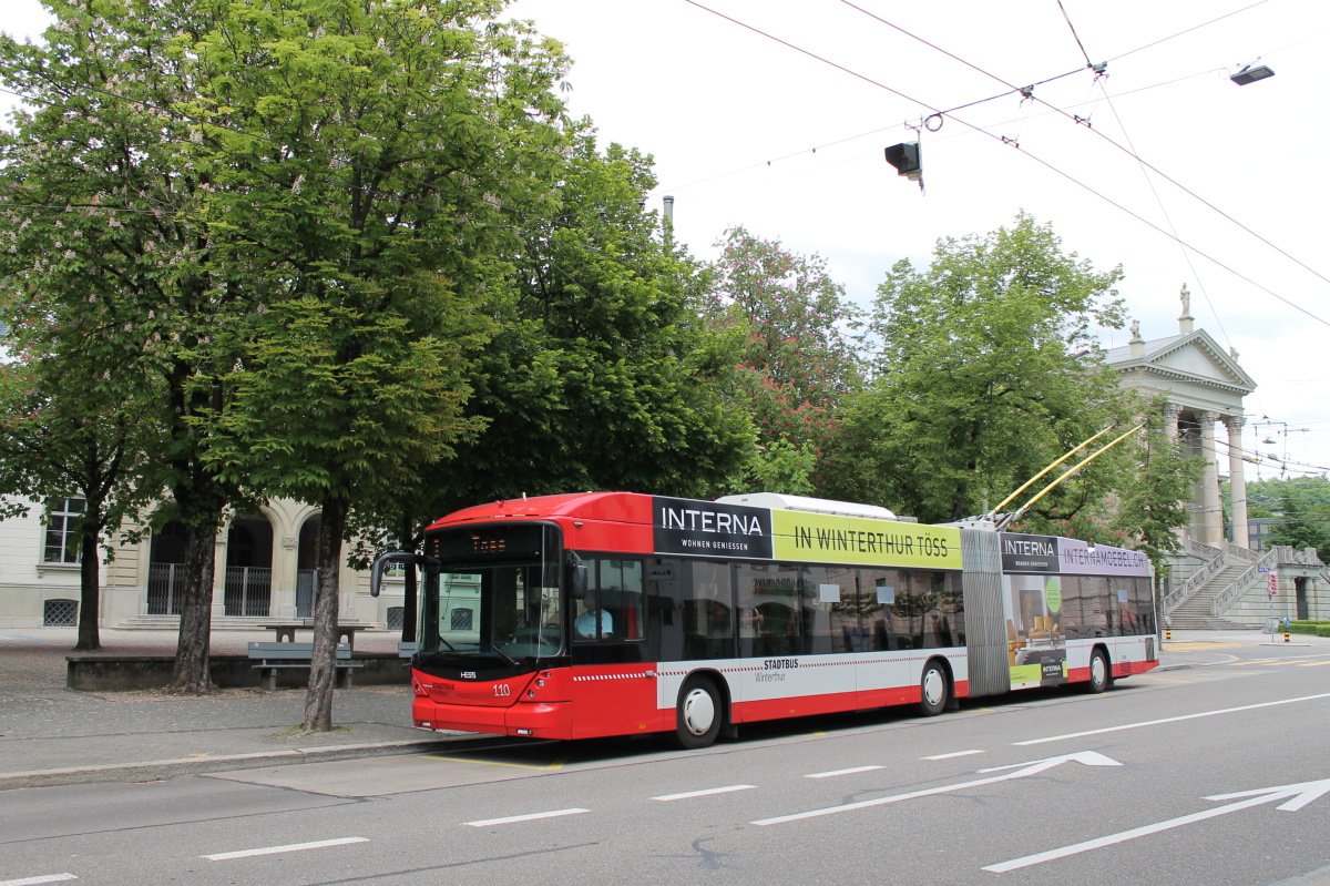 Winterthur, Hess SwissTrolley 3 (BGT-N1C) nr. 110