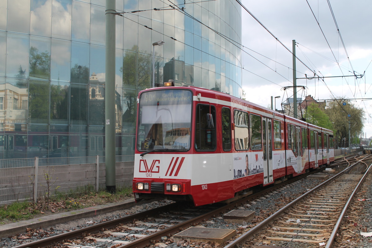 Duisburg, Duewag GT10NC-DU nr. 1043