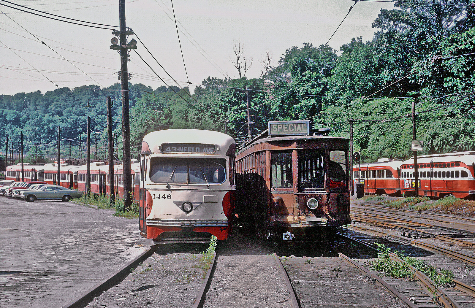 Питтсбург, PA, PCC № 1446; Питтсбург, PA — Трамвайные депо
