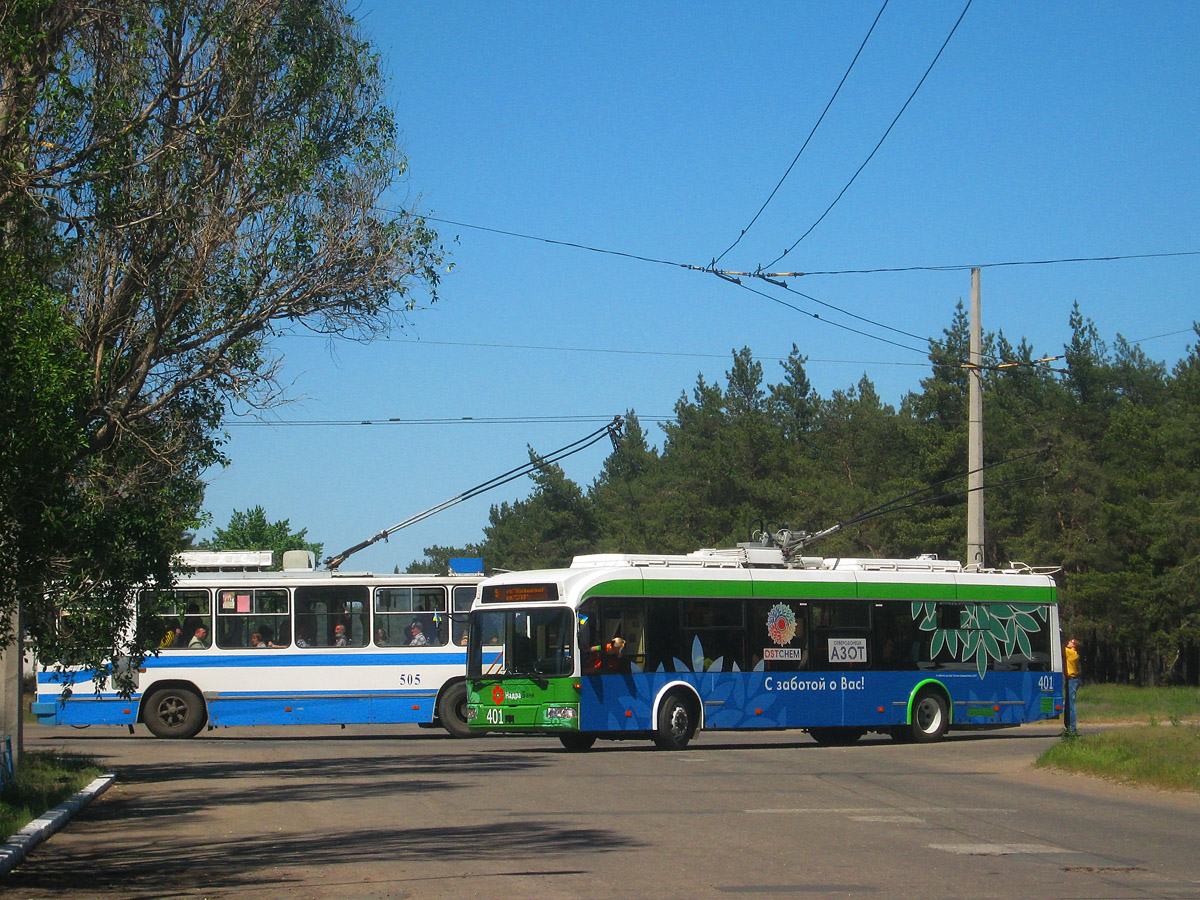 Северодонецк, БКМ 321 № 401; Северодонецк — Покатушки 02.05.2012 на троллейбусе БКМ 32100А № 401