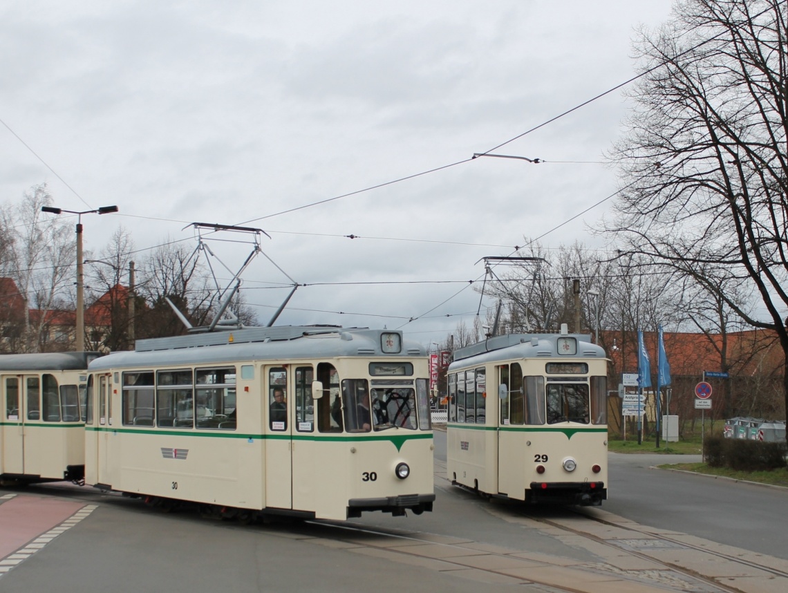 Хальберштадт, Gotha T2-62 № 30; Хальберштадт, Reko TZ70 № 29; Хальберштадт — Линия на Klus