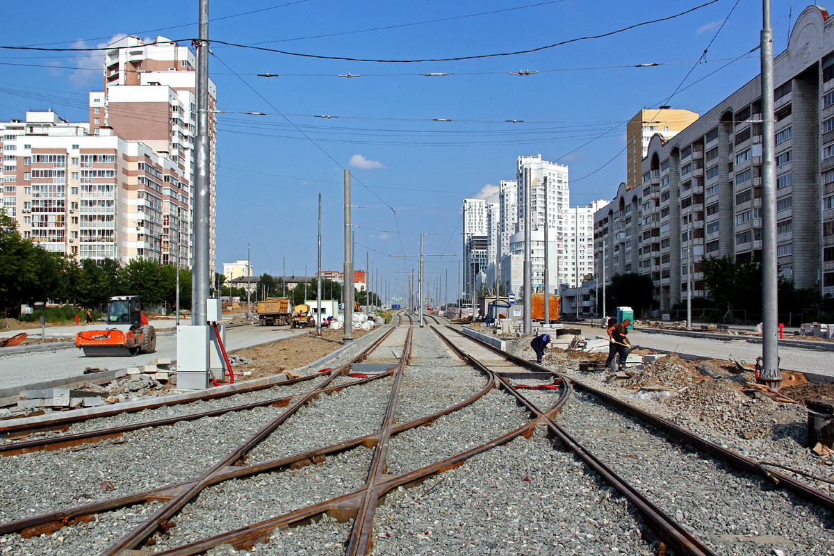 叶卡捷琳堡 — The construction of a tram line along street Tatishcheva