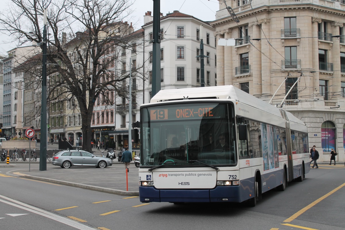 Genf, Hess SwissTrolley 3 (BGT-N2C) Nr. 752