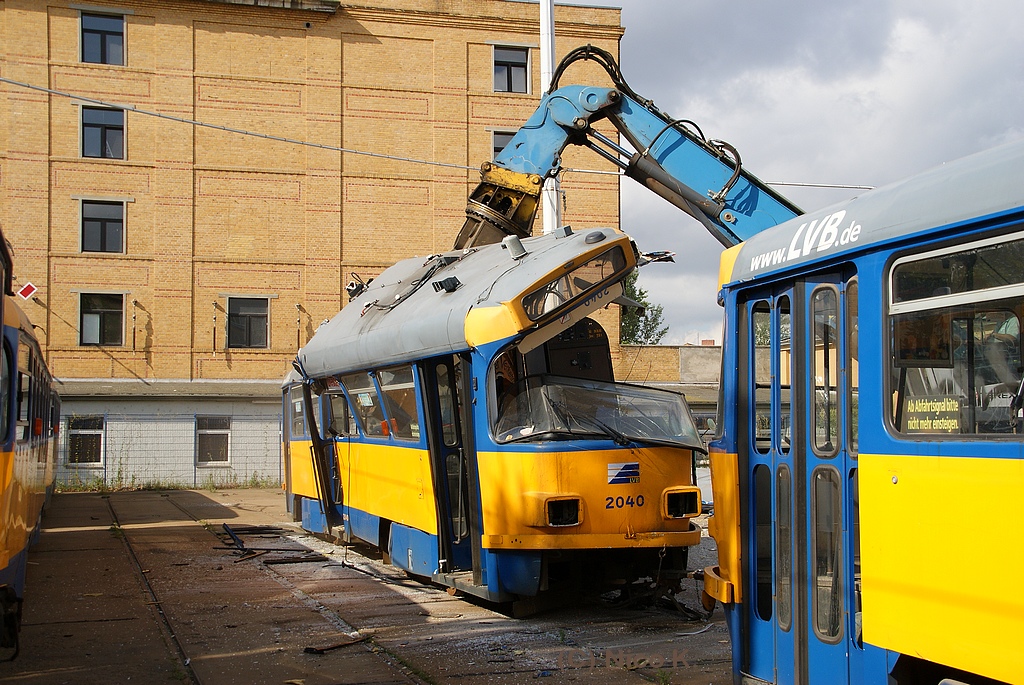 Лейпциг, Tatra T4D-M2 № 2040; Лейпциг — Слом трамвайних вагонов «Татра»