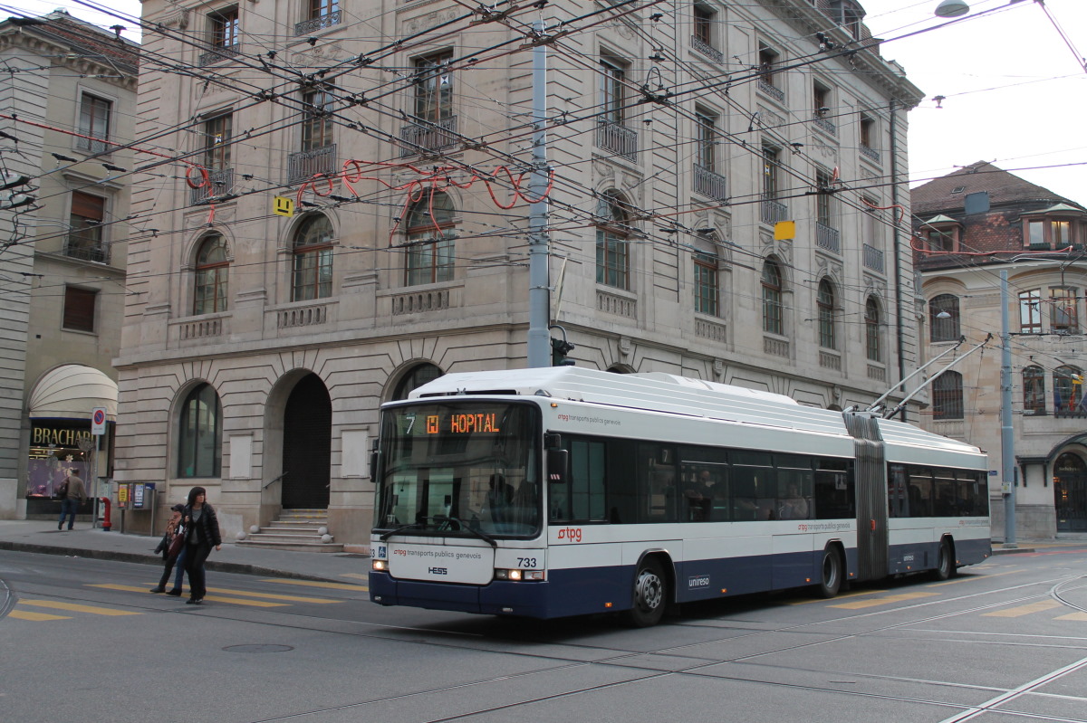 Женева, Hess SwissTrolley 3 (BGT-N2C) № 733