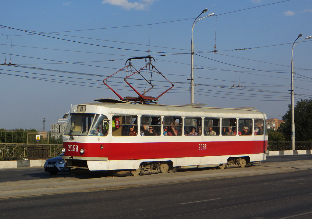 Самара, Tatra T3SU (двухдверная) № 2058