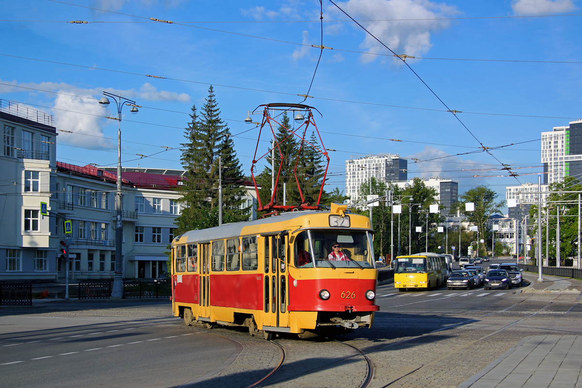 Yekaterinburg, Tatra T3SU (2-door) Nr 626