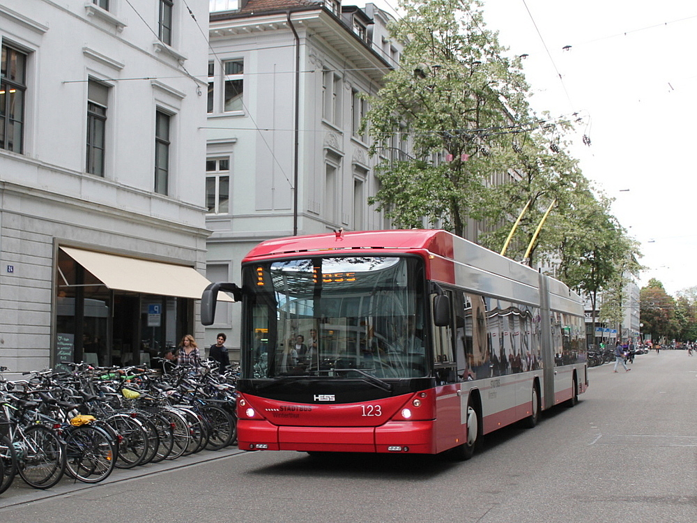 Winterthur, Hess SwissTrolley 3 (BGT-N1C) № 123