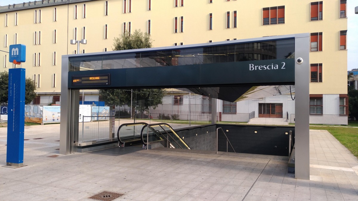 Brescia — Entry canopies construction; Brescia — Underground