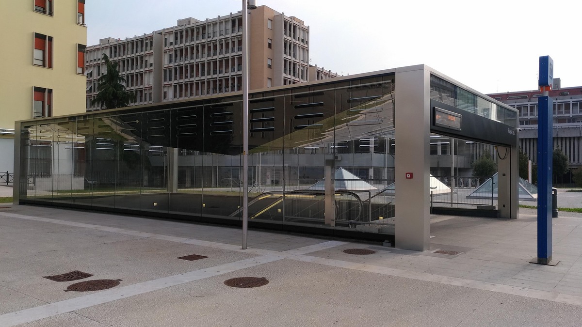 Brescia — Entry canopies construction; Brescia — Underground