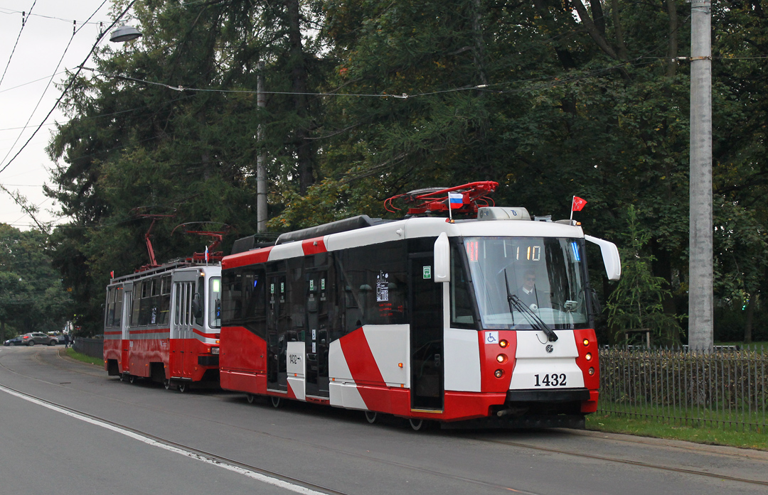 Санкт-Пецярбург, 71-153 (ЛМ-2008) № 1432; Санкт-Пецярбург — Празднование 110-летия Петербургского трамвая