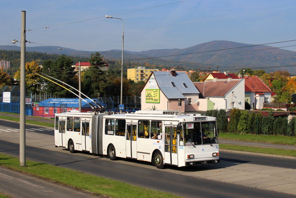 Chomutov, Škoda 15Tr11/7 — 008; Chomutov — Non-realized fast-tramway project in the 80s • Nerealizovaný projekt rychlodrahy v 80. letech; Chomutov — Photo trip "Trolleybuses on the North" (30.09.2017) • Fotojízda "Trolejbusy na severu" (30.09.2017)