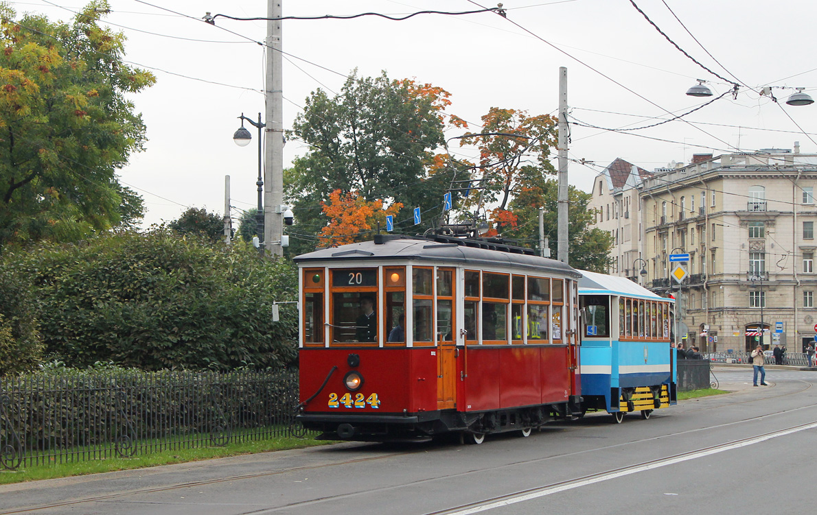 Saint-Petersburg, MS-4 # 2424; Saint-Petersburg — 110 Years of St. Petersburg Tramway Parade