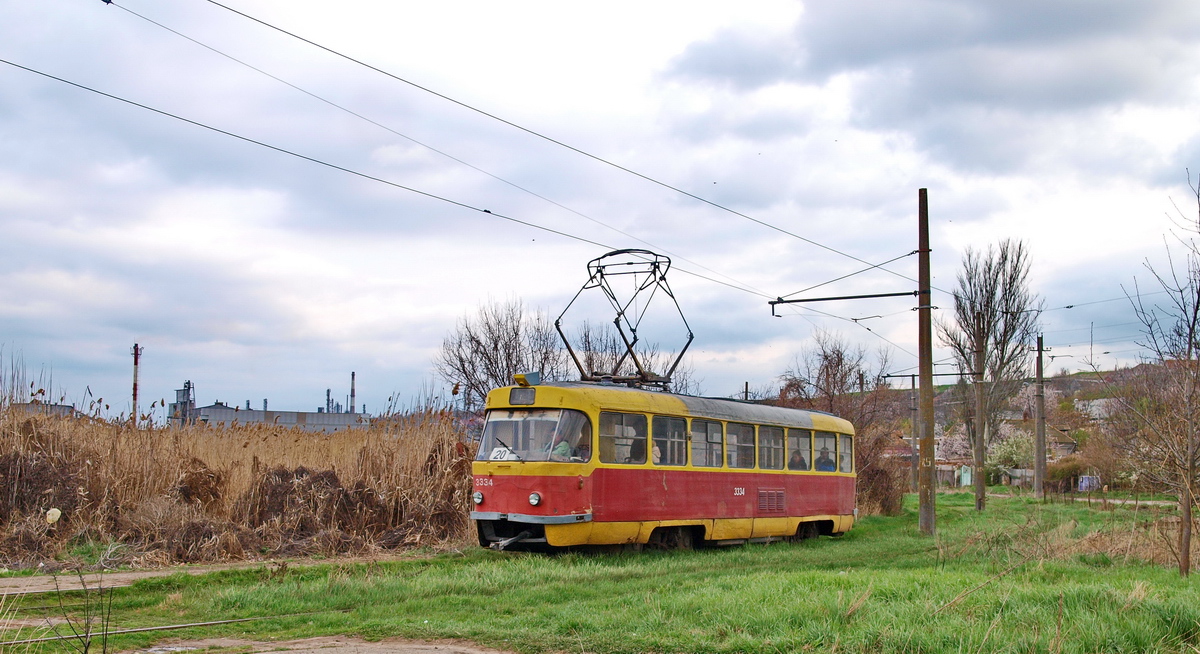 Odesa, Tatra T3SU # 3334; Odesa — Tramway Lines: Khadzhybeyska Doroha