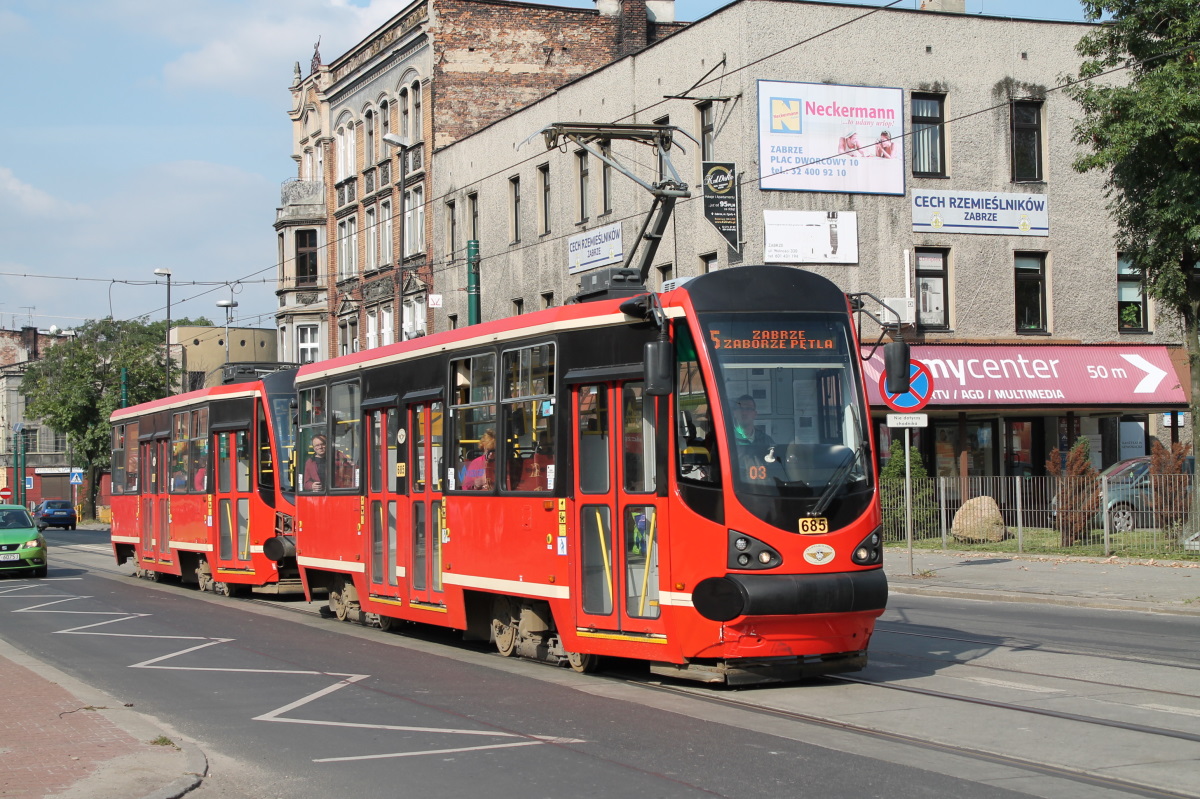 Silesia trams, Konstal 105N-HF11AC № 685