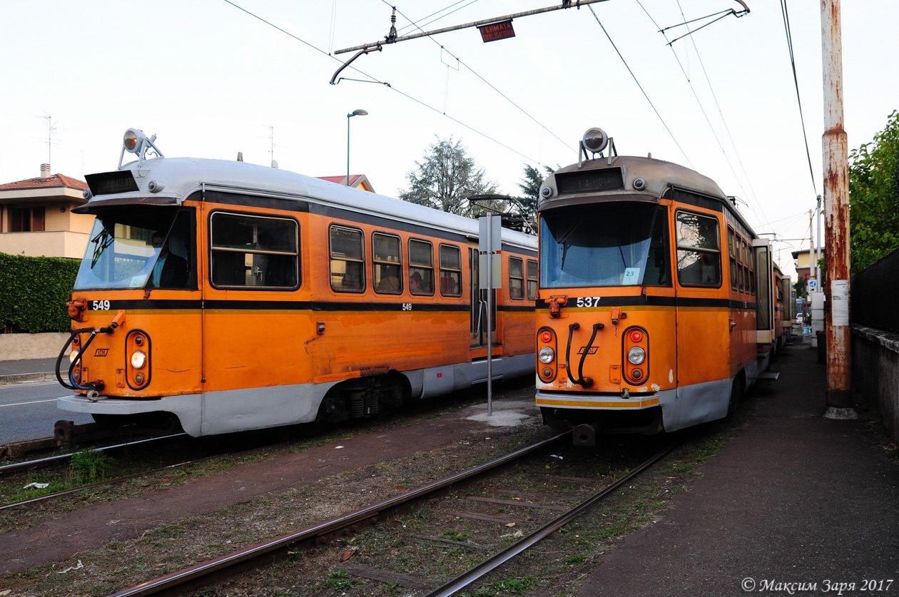 Milano, ATM Bloccati series 500-B # 537; Milano — Suburban tramway line "Comasina"-"Limbiate"