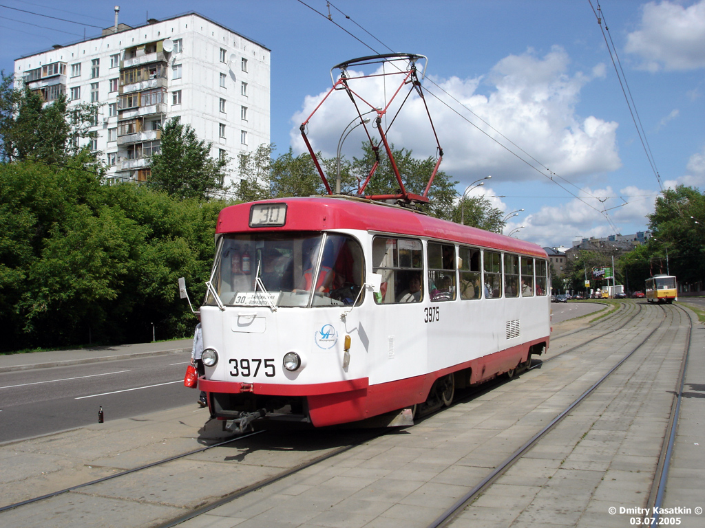 Moscow, Tatra T3SU № 3975