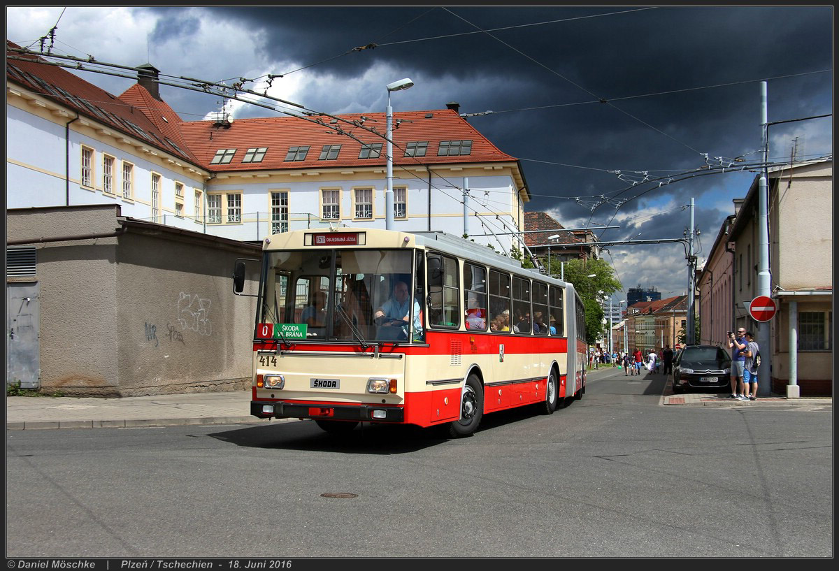 Пльзень, Škoda 15Tr02/6 № 414; Пльзень — 75 лет троллейбусного движения в Пльзени