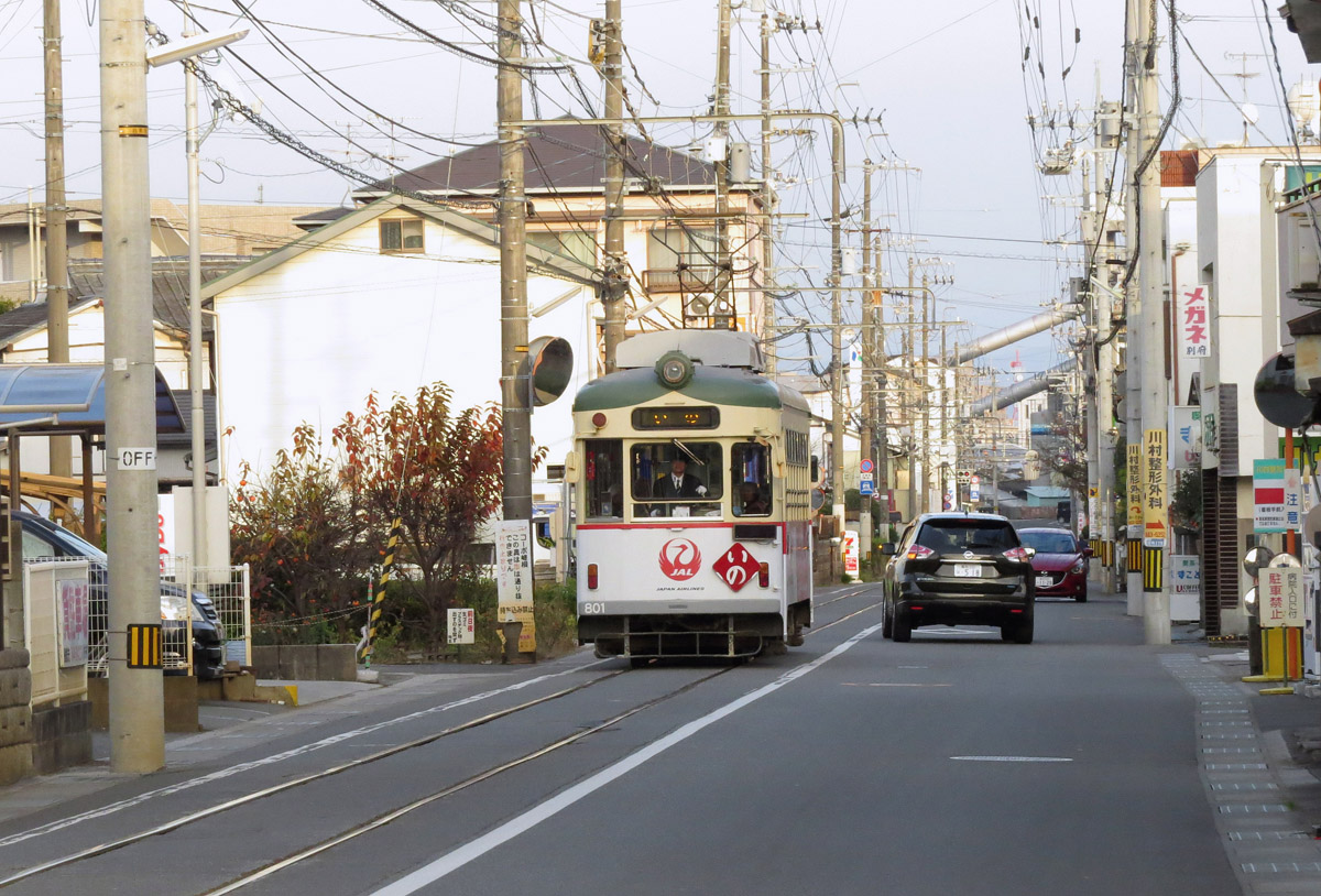 Коти, Naniwa Kōki № 801; Коти — Движение по системе Straßenbahn-Gegenverkehr