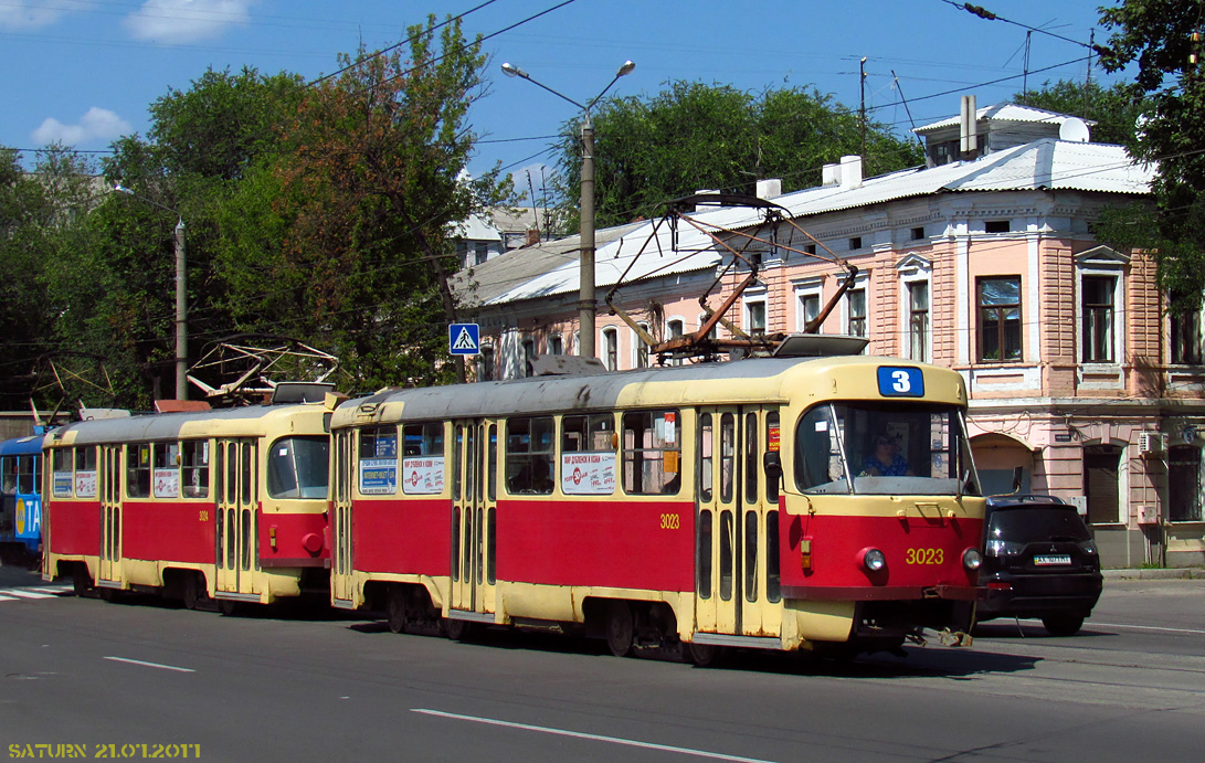 Харьков, Tatra T3SU № 3023