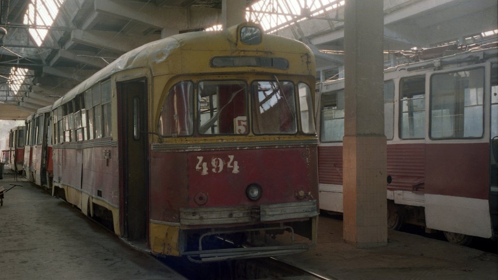 Баку, РВЗ-6М2 № 494; Баку — Сентябрь 1999; Баку — Трамвайное депо