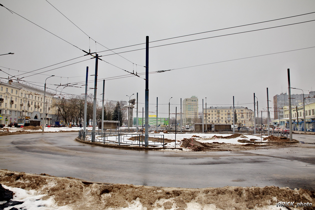 Иваново — Строительство кольца на Вокзальной площади (2017)