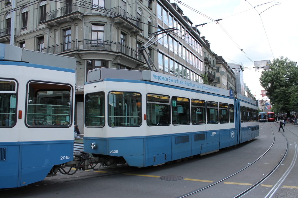 Цюрих, SWS/SWP/BBC Be 4/6 "Tram 2000 Blinde Kuh" № 2308