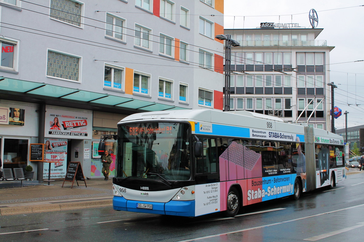 Solingen, Hess SwissTrolley 3 (BGT-N2C) nr. 958