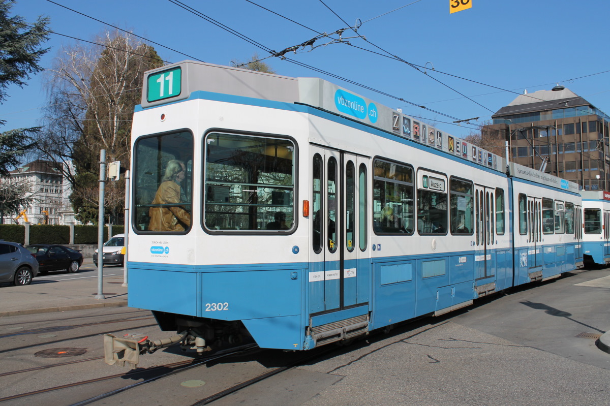 Цюрих, SWS/SWP/BBC Be 4/6 "Tram 2000 Blinde Kuh" № 2302