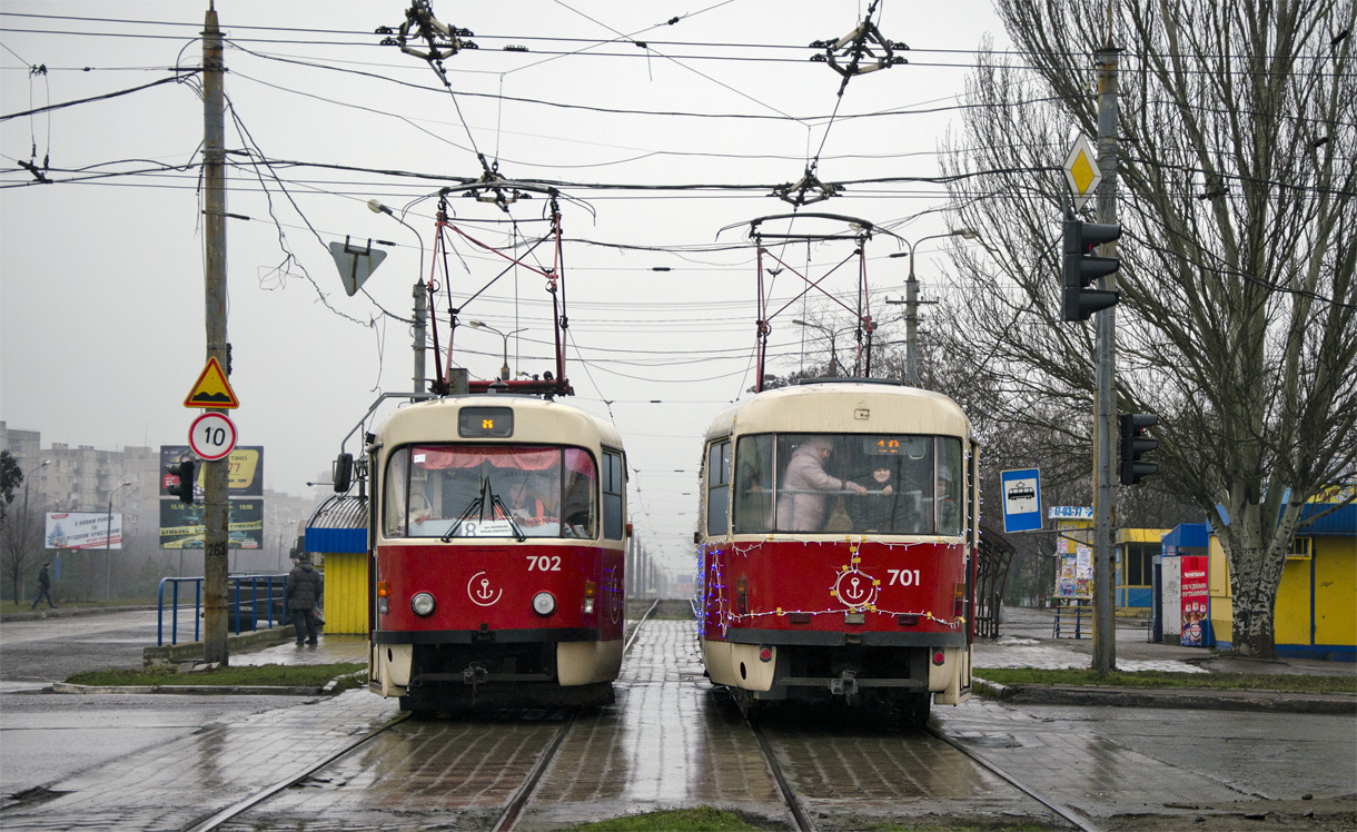 Mariupol, Tatra T3SUCS № 702; Mariupol, Tatra T3SUCS № 701