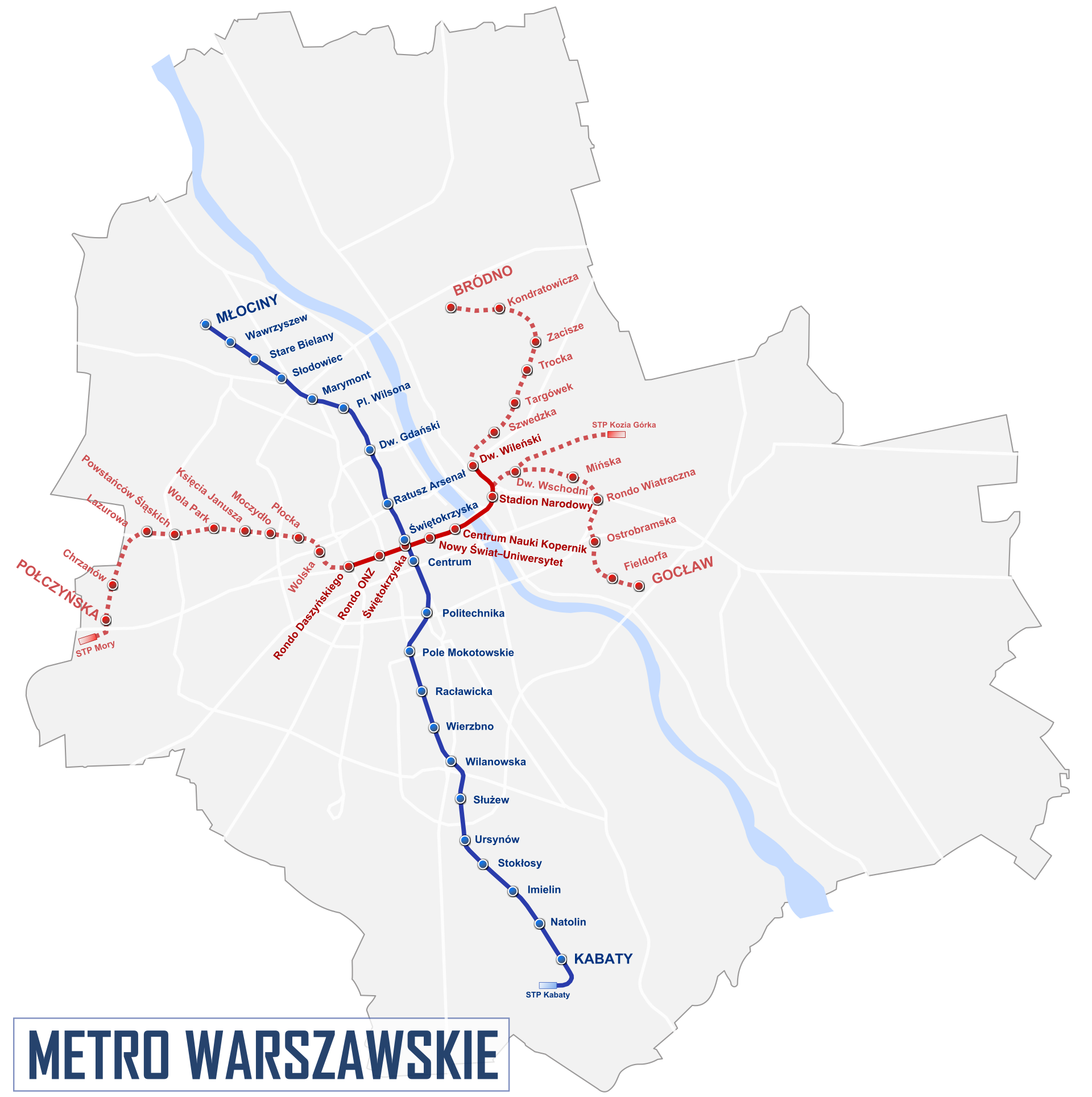 Varšava — Maps; Varšava — Metro