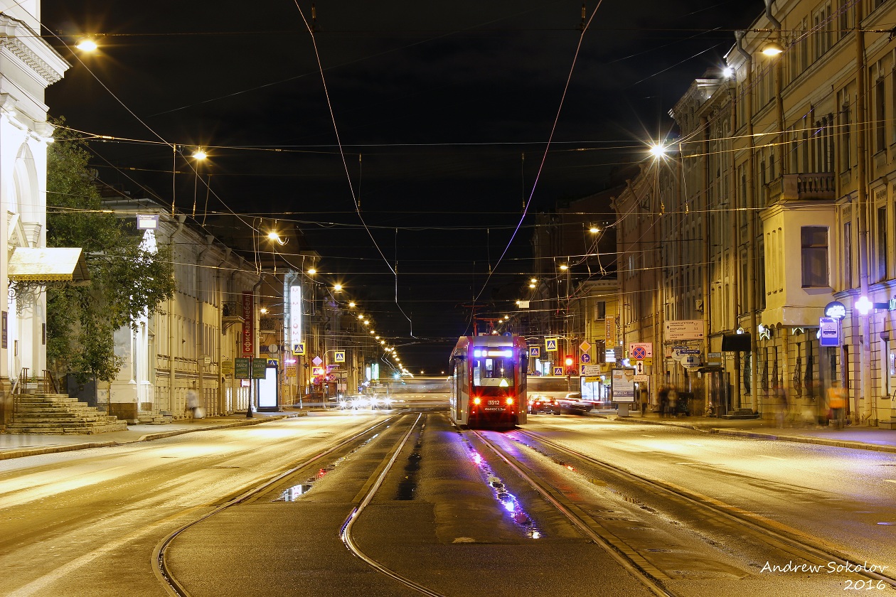 Санкт-Петербург, ЛМ-68М3 № 3512; Санкт-Петербург — Трамвайные линии и инфраструктура
