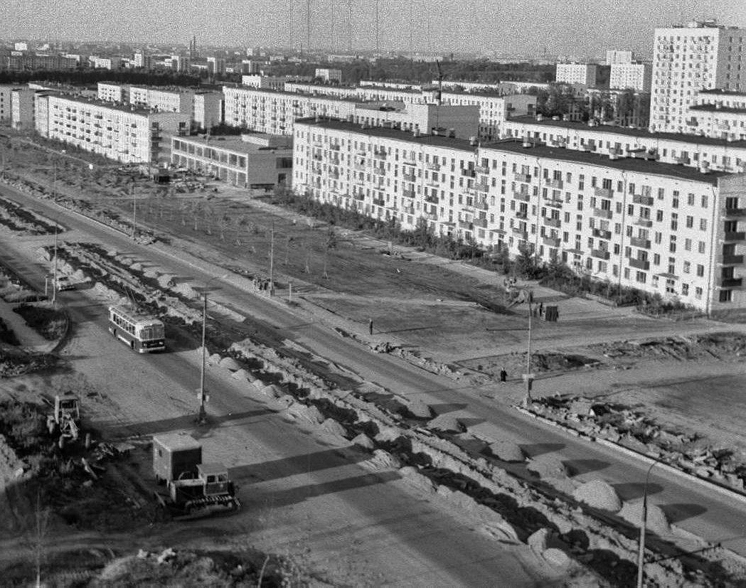 Moscow — Historical photos — Tramway and Trolleybus (1946-1991); Moscow — Trolleybus lines: South-Western Administrative District