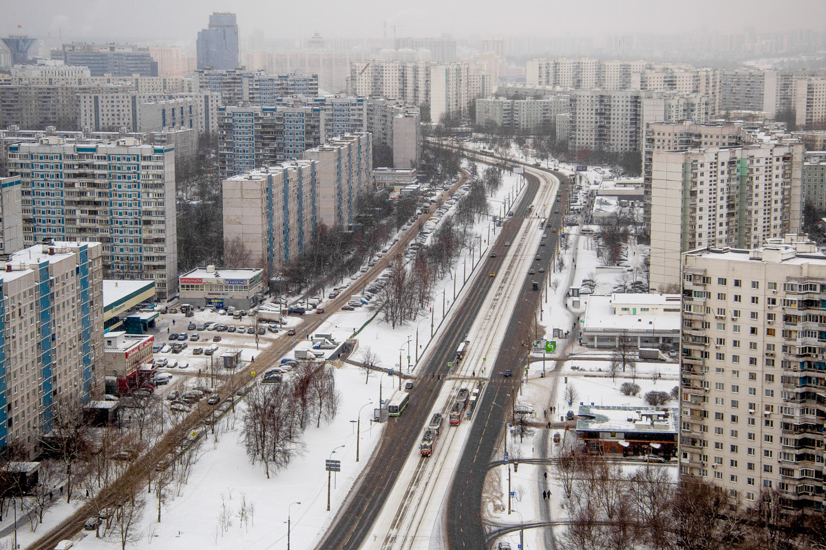 Moskau — Trам lines: North-Western Administrative District; Moskau — Views from a height