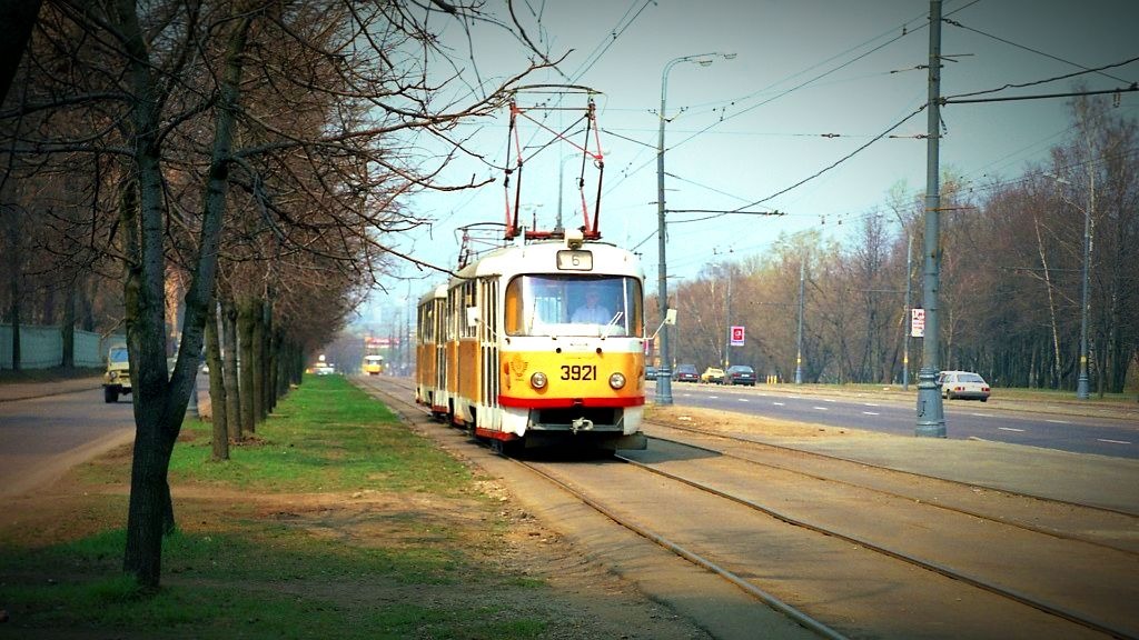 Москва, Tatra T3SU № 3921