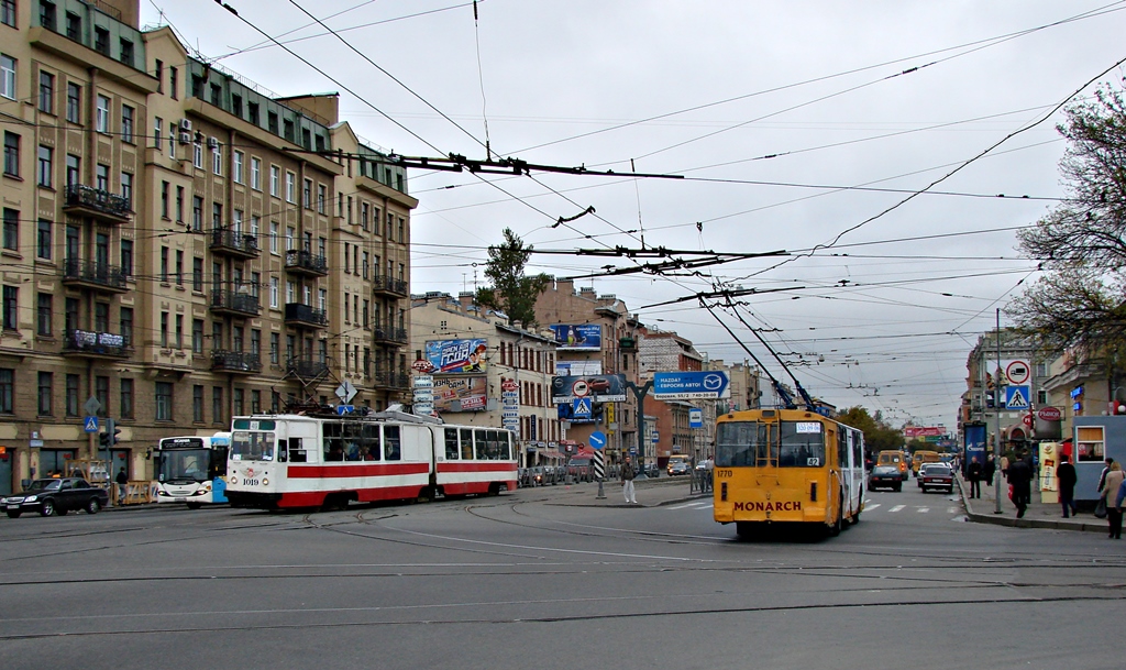 St Petersburg, ZiU-682GN nr. 1770; St Petersburg, LVS-86K nr. 1019; St Petersburg — Historic Photos of Tramway Infrastructure; St Petersburg — Trolleybus lines and infrastructure
