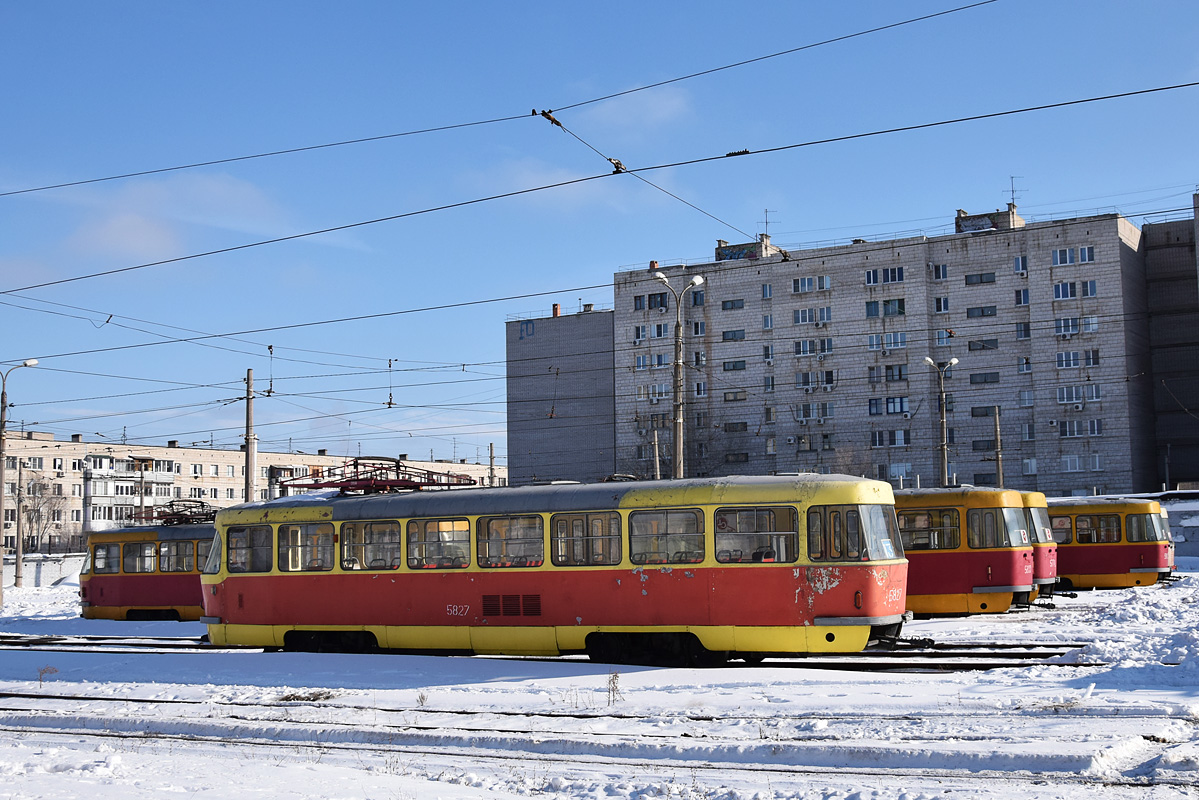 Волгоград, Tatra T3SU № 5827; Волгоград — Депо: [5] Трамвайное депо № 5